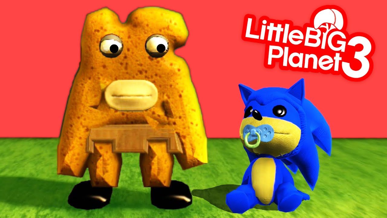Spn0g Боб с малышом Соником — ПЛОХАЯ КОНЦОВКА — Фан-игра Spongebob — LittleBigPlanet 3 | EpicLBPTime