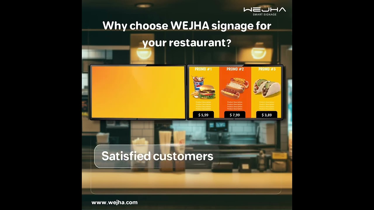 Elevate Your Dining Experience | WEJHA Smart Signage