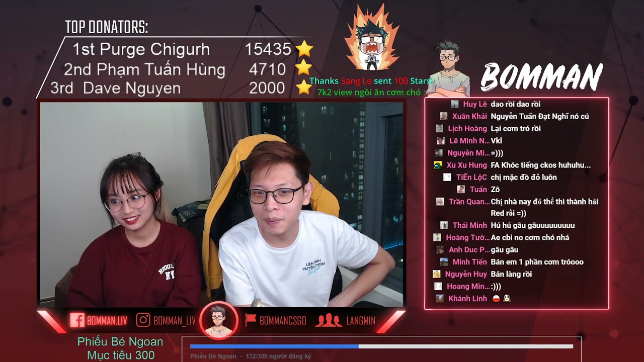 FullStream Bomman ft Minh Nghi(TheAnh96) mở h&ograve;m CS:GO + ph&aacute;t cơm cho anh em Viewer #1