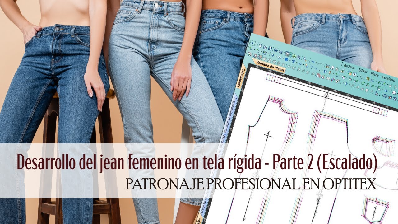 Tutorial Optitex: ESCALADO / GRADUACIÓN de Tallas Jean Femenino (Tela Rígida) - Parte 2