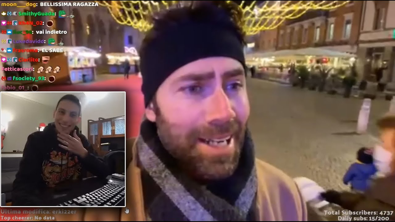 Homyatol guarda la PRIMA LIVE IRL di PATRIZIO OFFICIAL 😏