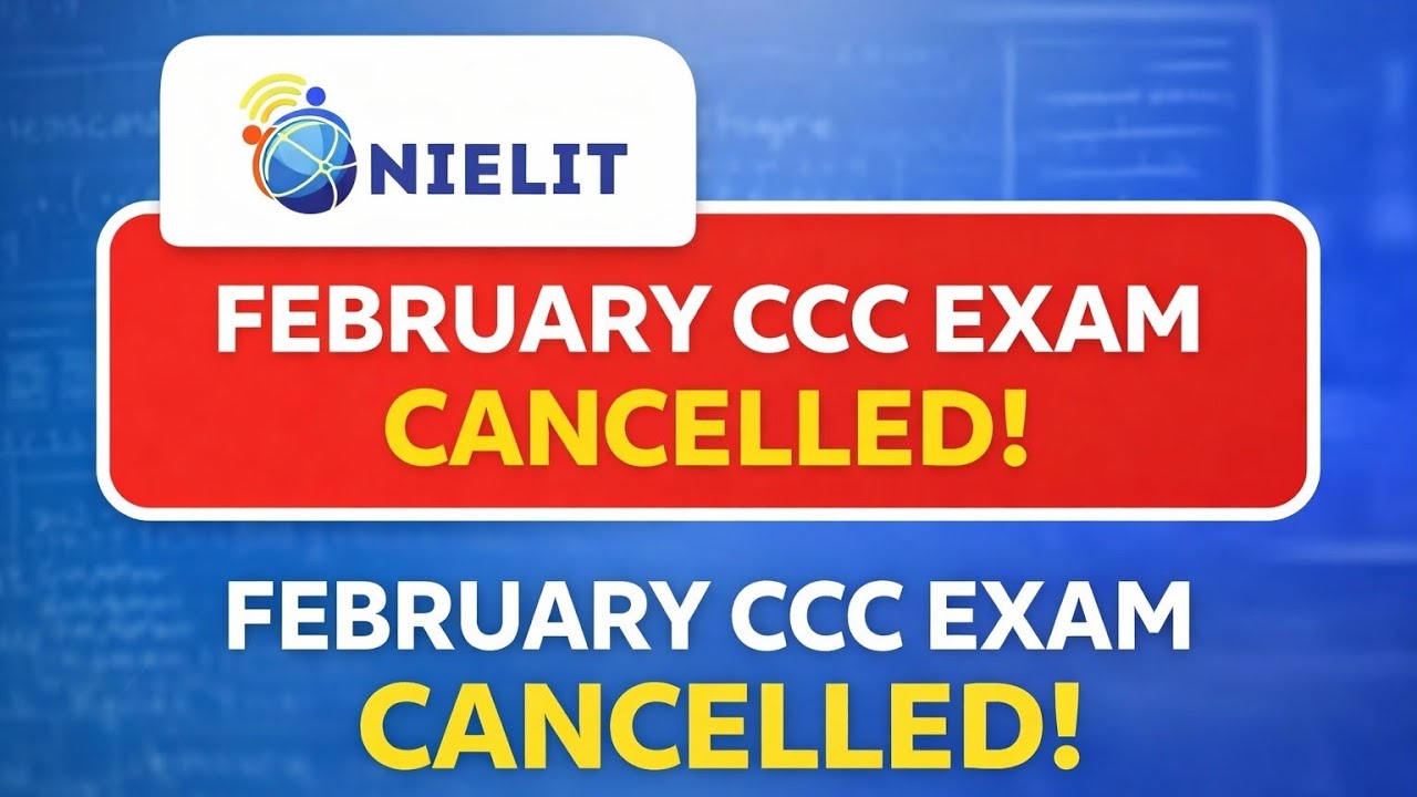 NIELIT CCC February Exam Cancelled 2026 😱 | New March Date Announced | Official Update