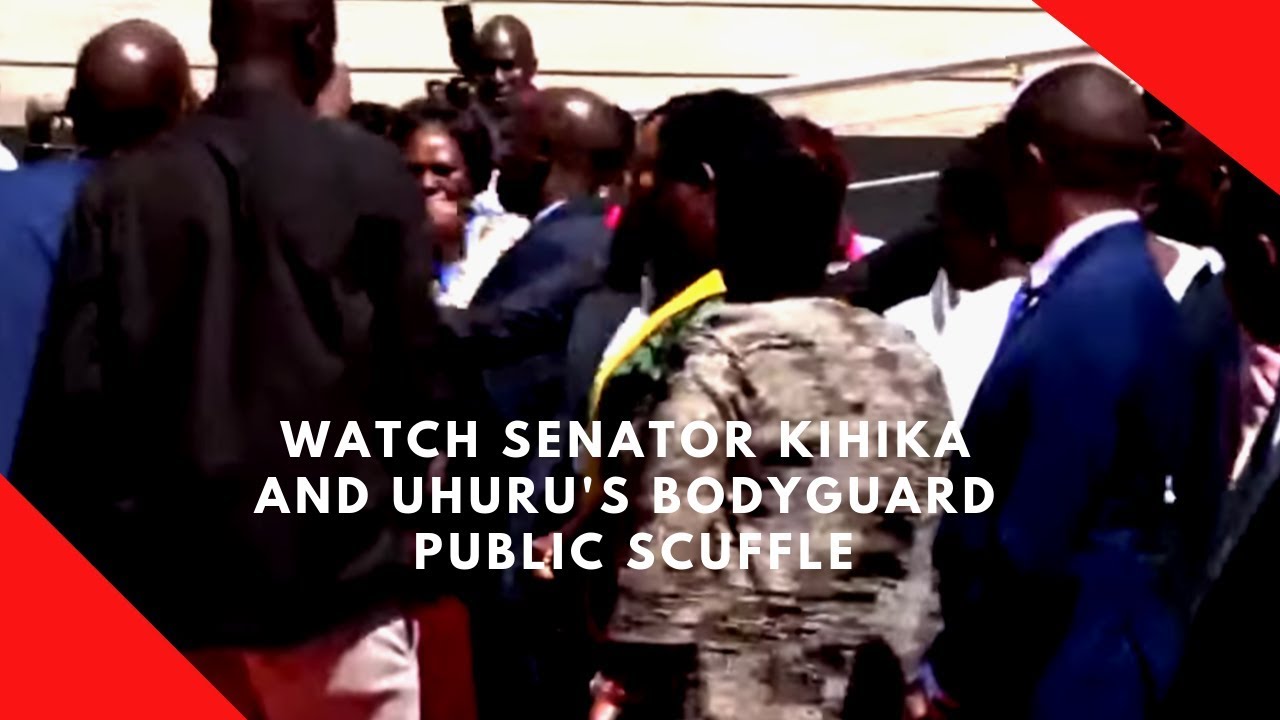 Watch Senator Kihika and Uhuru's bodyguard public scuffle