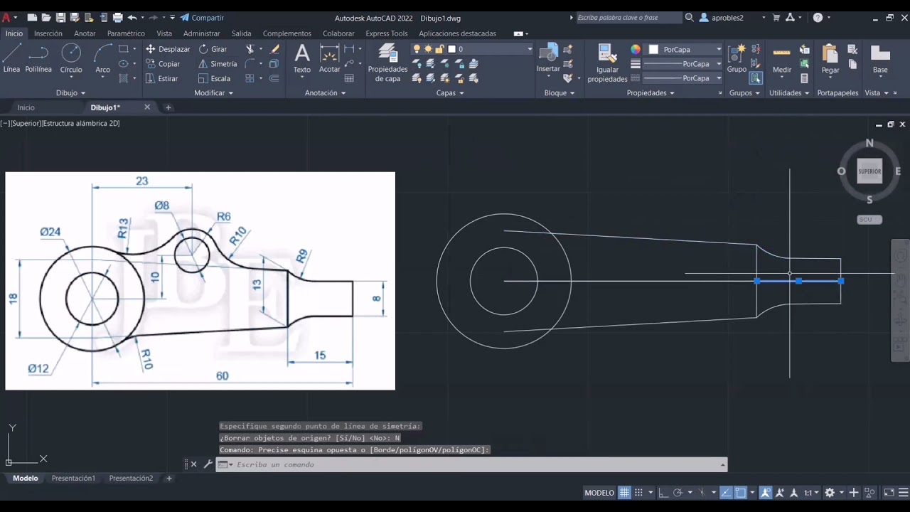 ✔✔Ejercicio 1 AutoCAD - AutoCAD2021 - Tutorial✔✔
