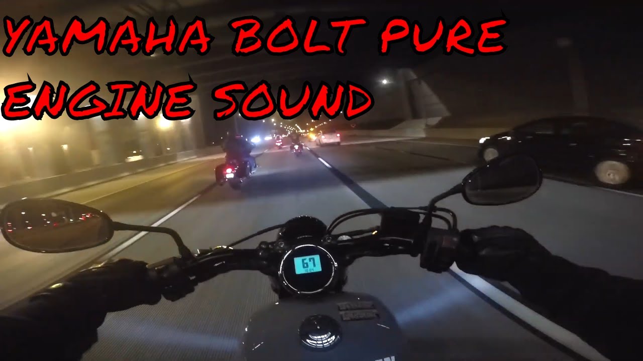 YAMAHA BOLT NIGHT RIDE | PURE ENGINE AND EXHAUST SOUND | FULL RIDE VIDEO