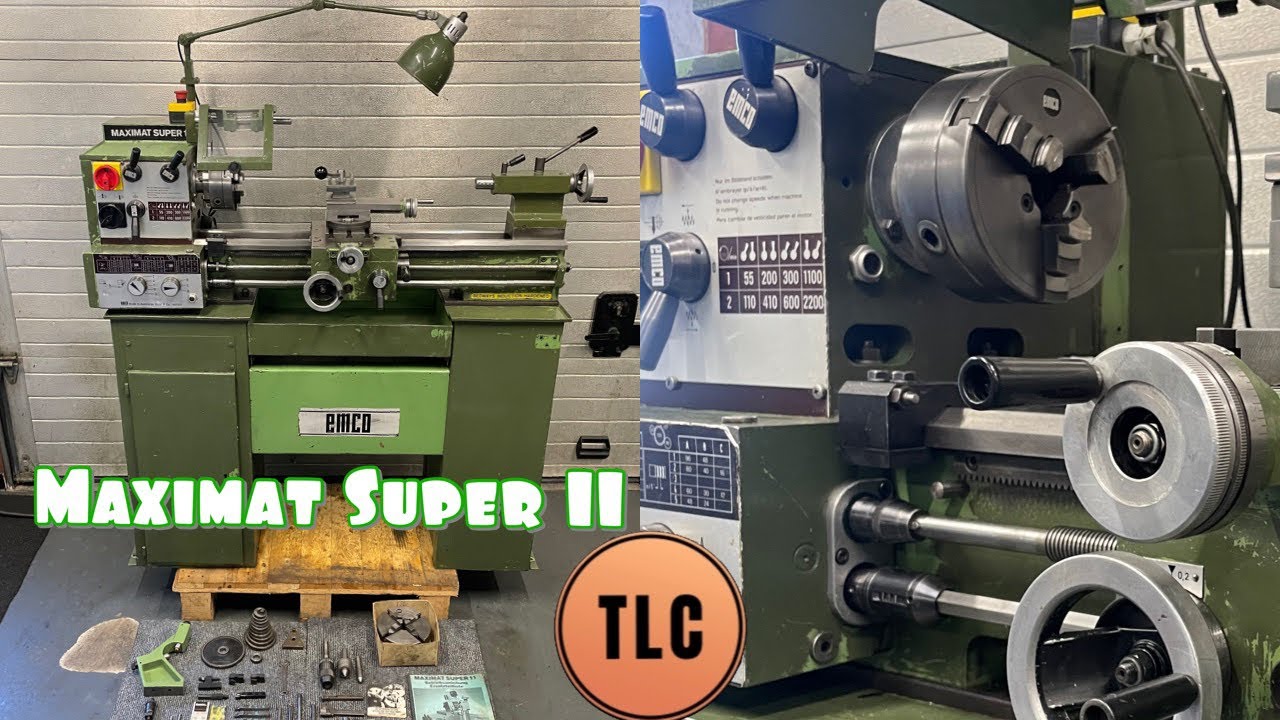 Emco Maximat Super 11 Power Cross Feed Lathe Drehmaschine Svarv Tornio Tour