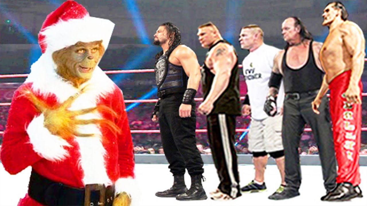 Grinch vs Roman Reigns, Brock Lesnar, John Cena, The Undertaker & The Great Khali
