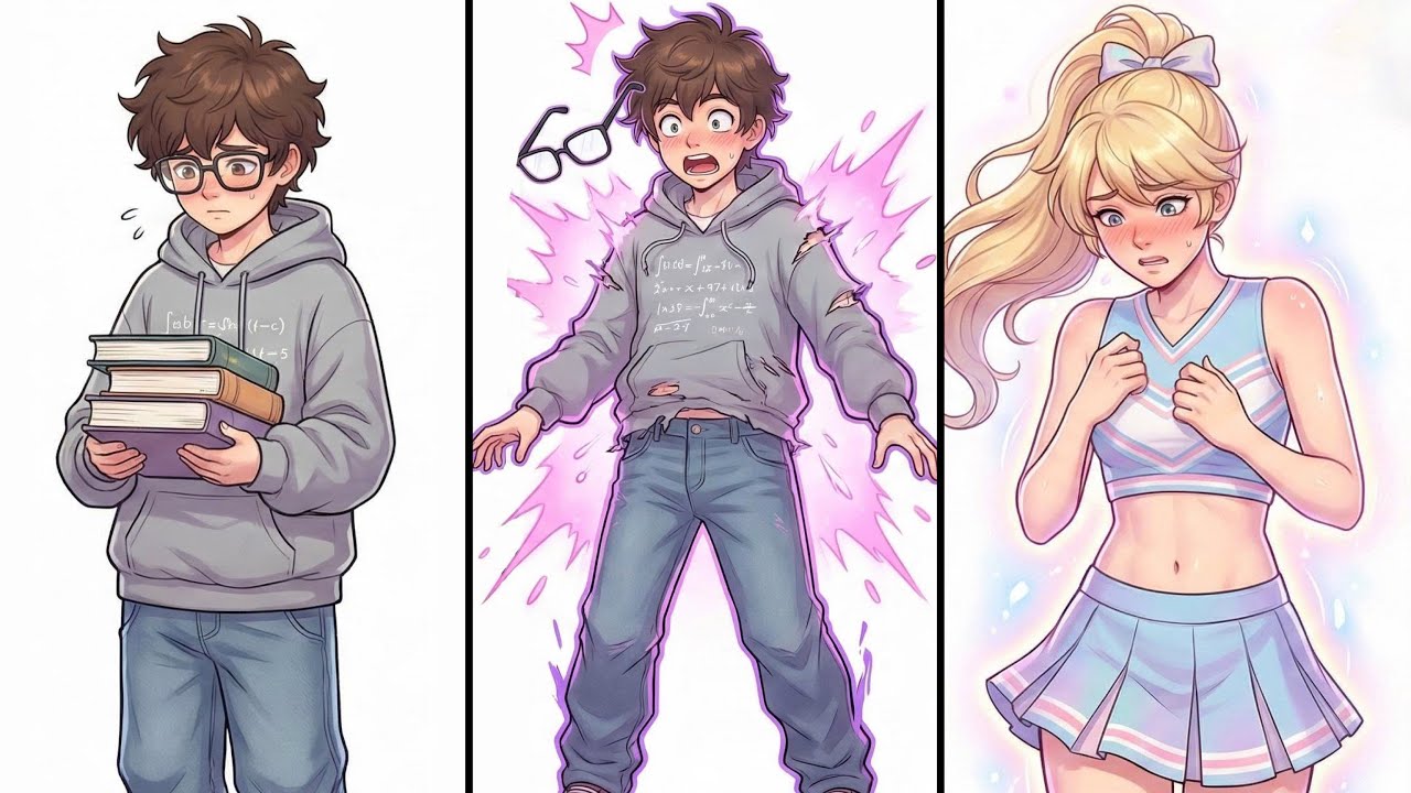 Nerd to Cheerleader?! | TG TF Comic Dub 224
