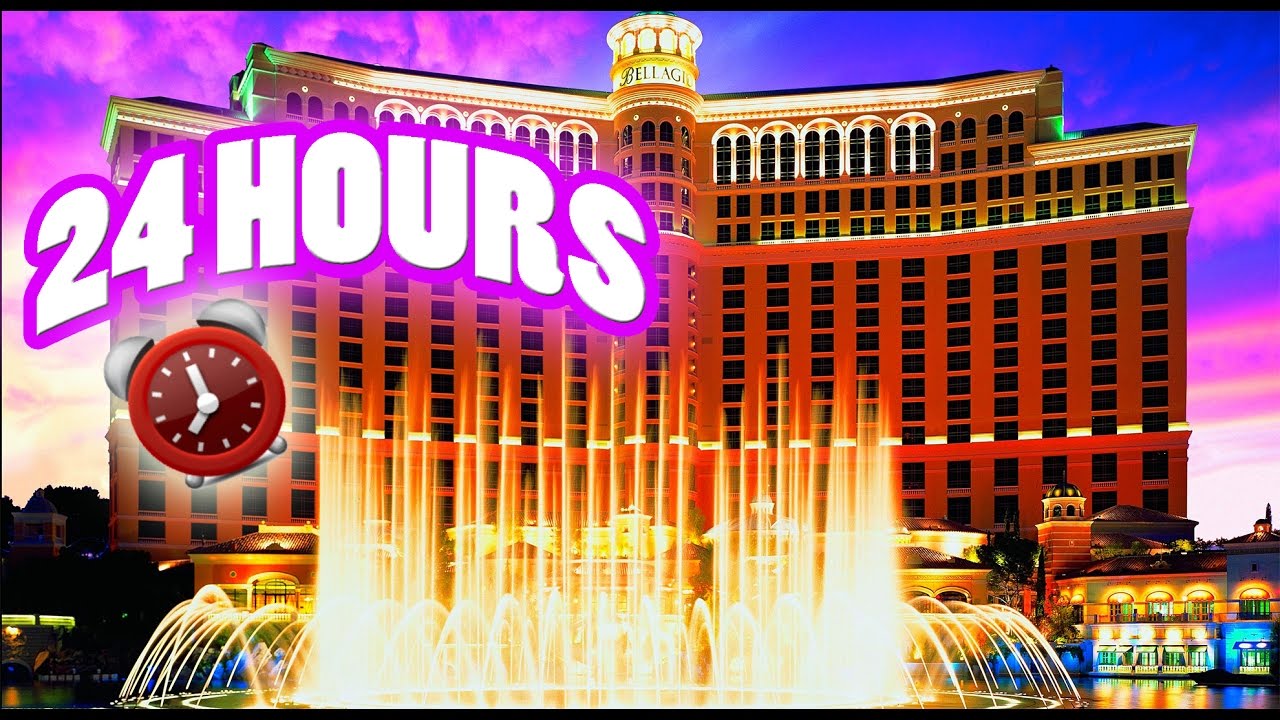 24 HOUR OVERNIGHT CHALLENGE in BELLAGIO DISNEY HOTEL | SNEAKING INTO BELLAGIO OVERNIGHT CHALLENGE!