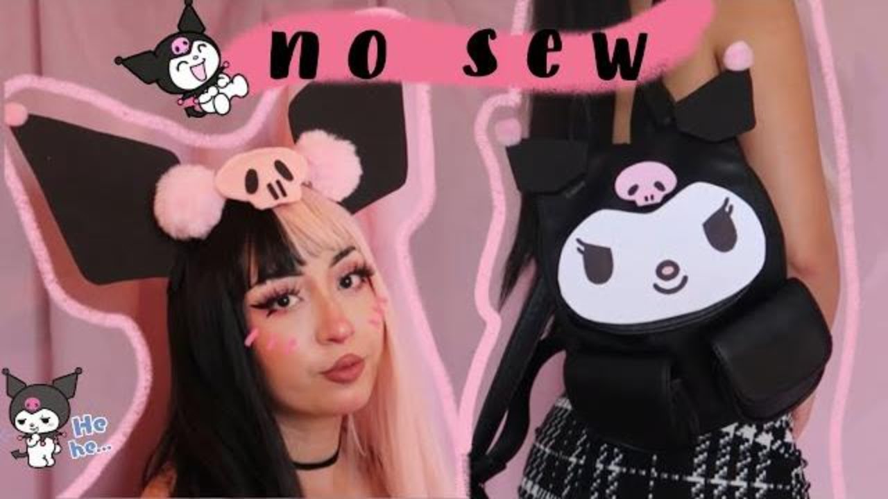 No Sew Kuromi Costume Ears and Purse | Kuromi Cosplay
