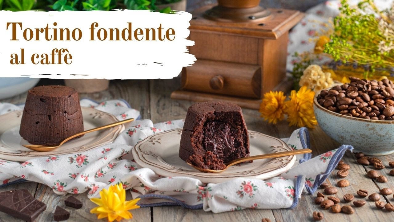 Tortino al caffè con cuore morbido, ricetta facile e veloce del dolce con il cuore fondente.