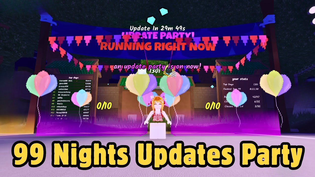 99 Night Updates Party 🌲Very Satisfying ASMR Speedrun
