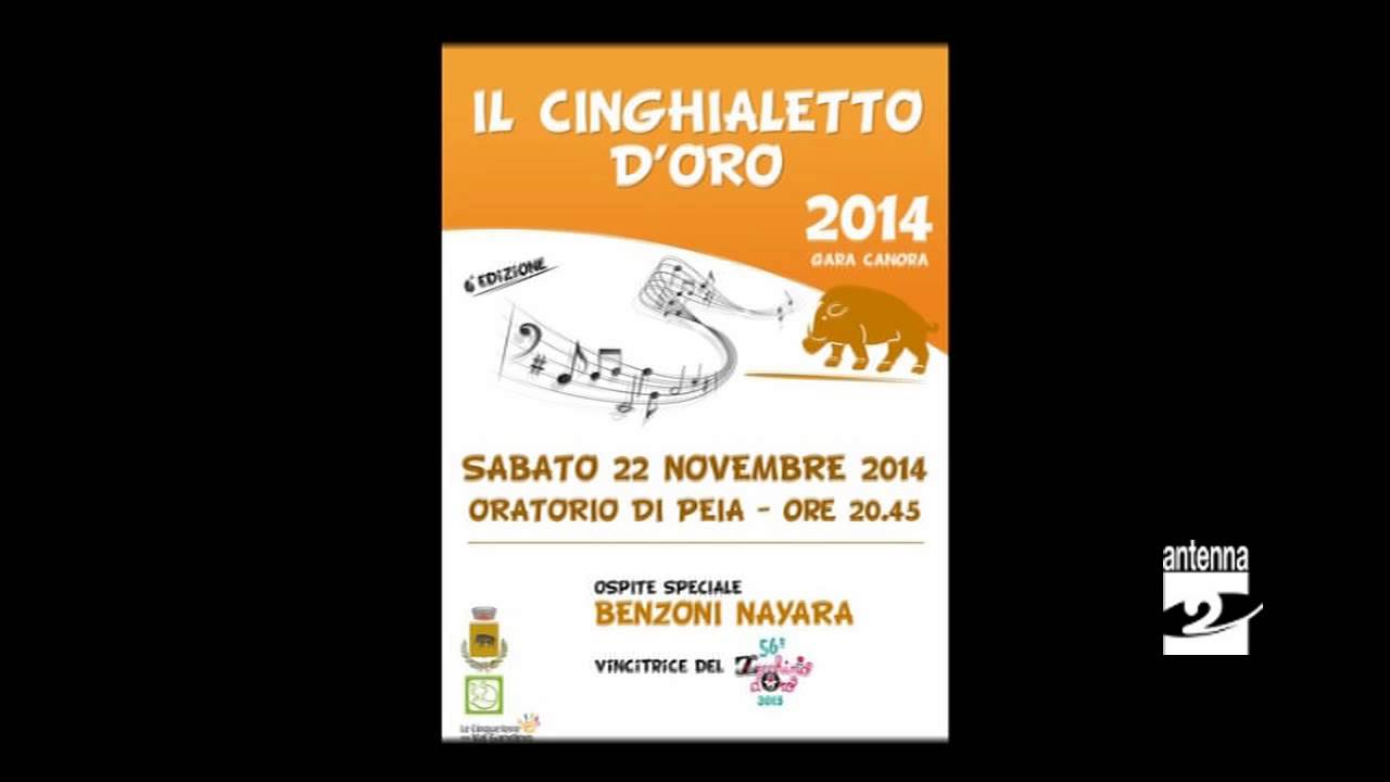 Peia al Cinghialetto d'oro anche Nayara Benzoni Antenna 2 TV 19112014