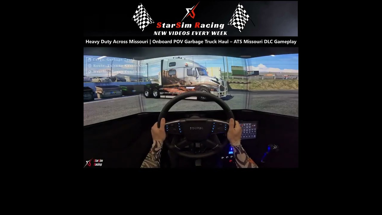 Heavy Haul Through Missouri | Onboard POV Garbage Truck Delivery - ATS Missouri DLC Gameplay