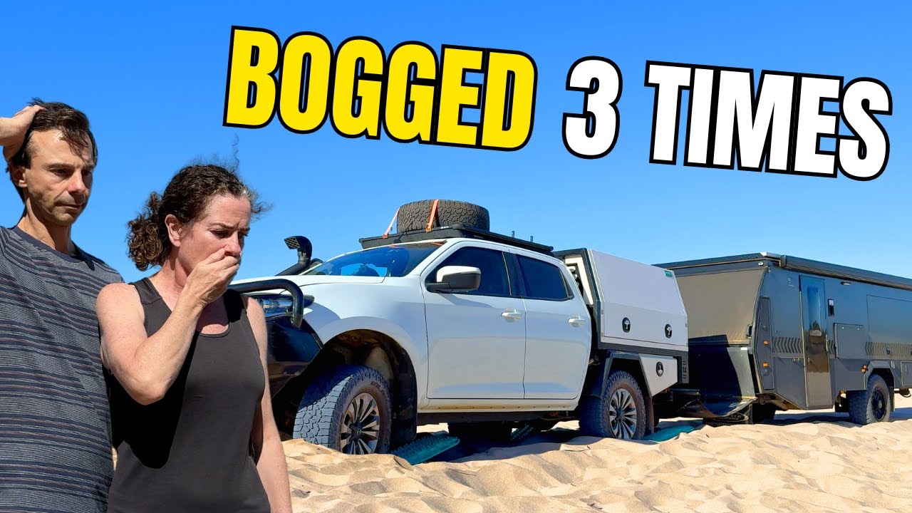 We Towed Our Camper On The Beach And THIS Happened! | Lucky Bay | Hutt Lagoon