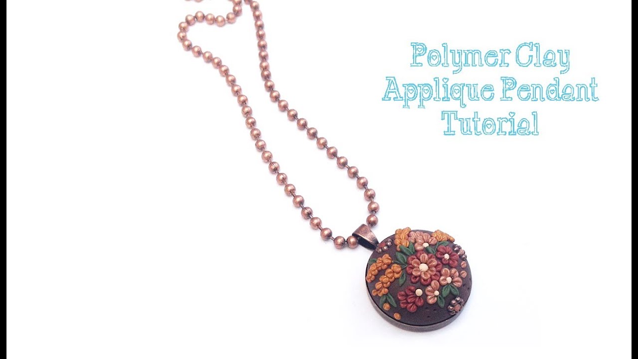Polymer Clay Applique Tutorial - How To Make A Unique Fall Boho Pendant