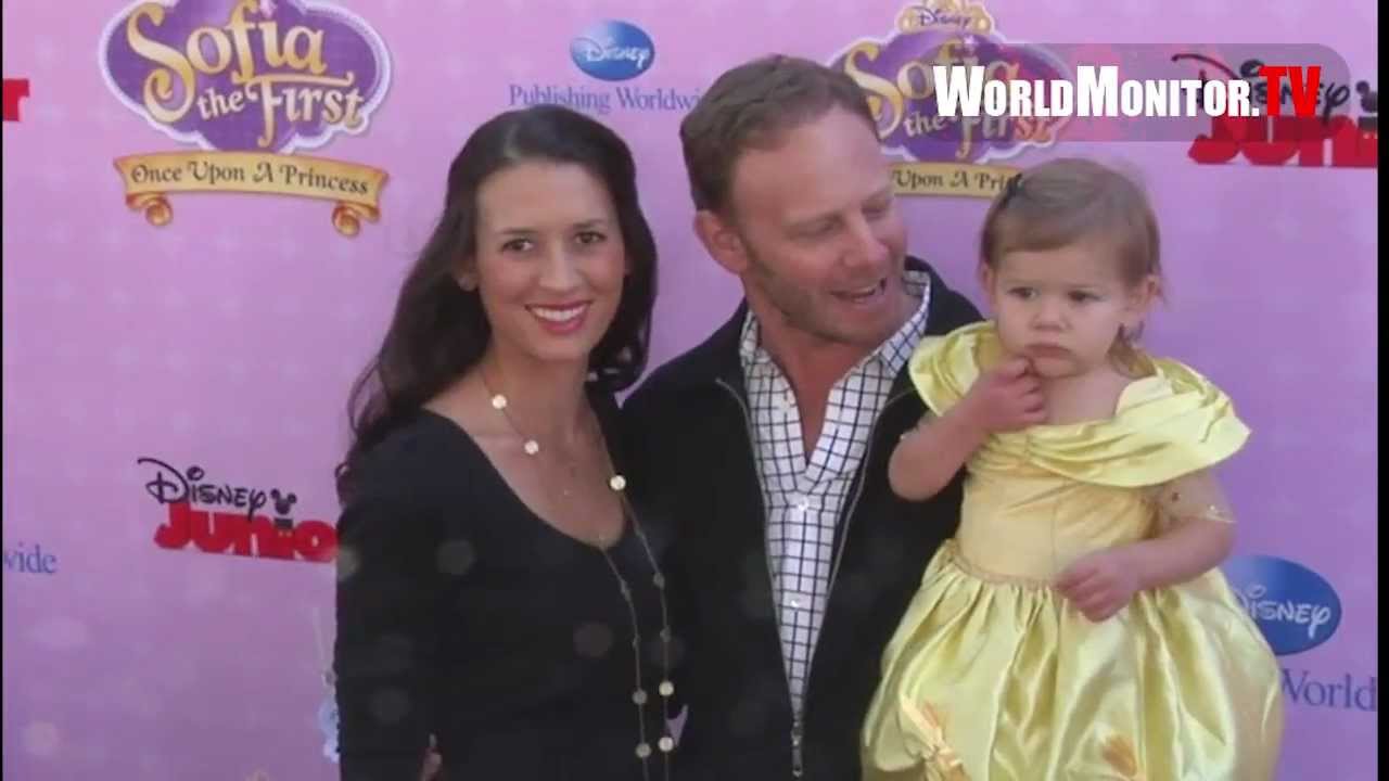 Ian Ziering and family arrive at 'Sofia The First- Once Upon A Princess' film premiere