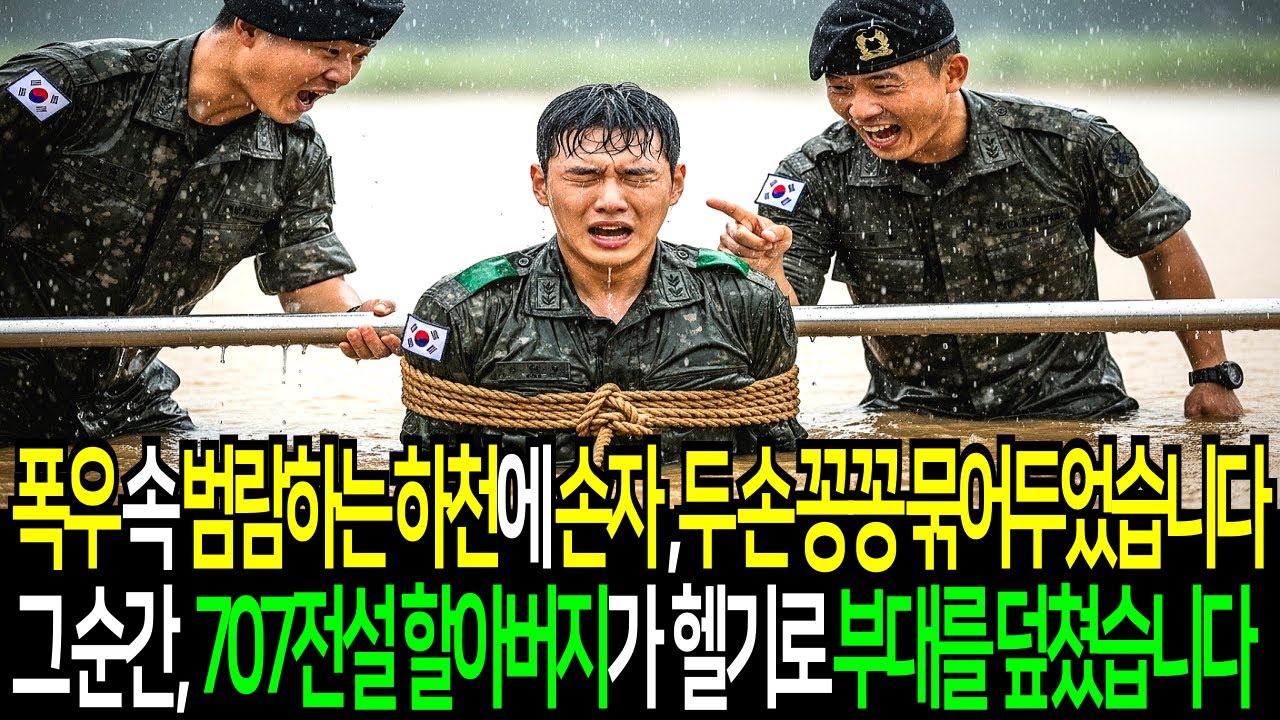 폭우 속 하천에 묶인 손자… 707 전설 할아버지의 헬기 습격