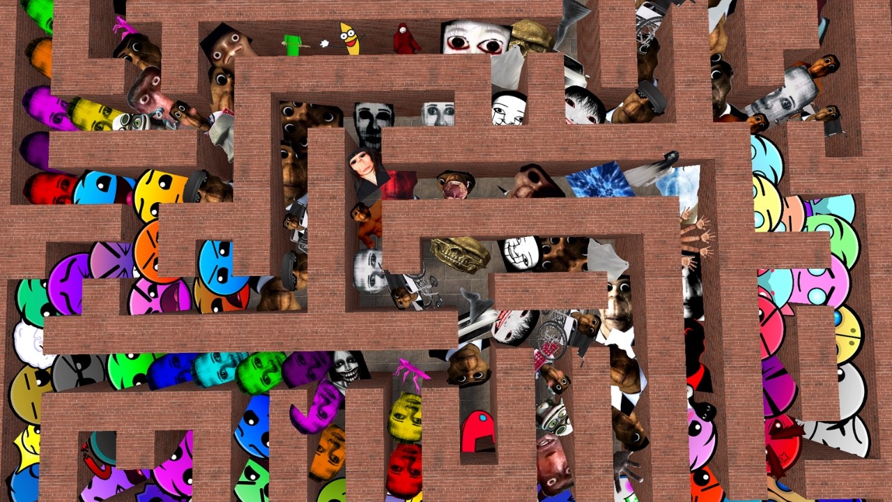 UNLIMITED COLORFUL SELENEDELGADO AKA MANTO AND ALL NEXTBOT IN MAZE #GmodFun #neXtbotS