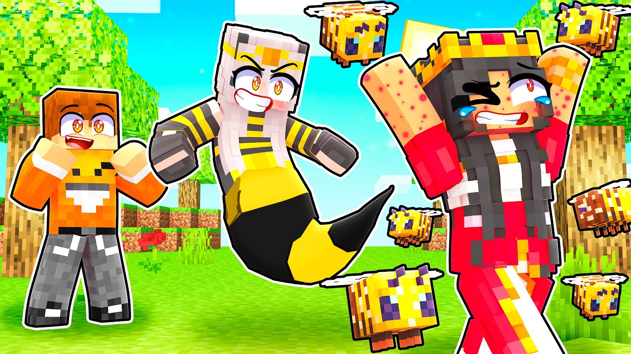 KRÓLOWA PSZCZÓŁ UŻĄDLIŁA KRÓLOWĄ MRÓWEK i STAŁO SIĘ TO... w Minecraft!
