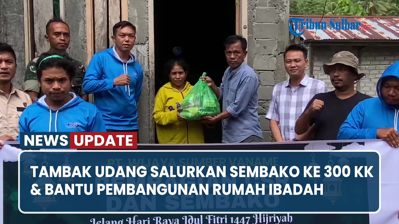Tambak Udang Salurkan Sembako ke 300 KK dan Bantu Pembangunan Rumah Ibadah di Maponu