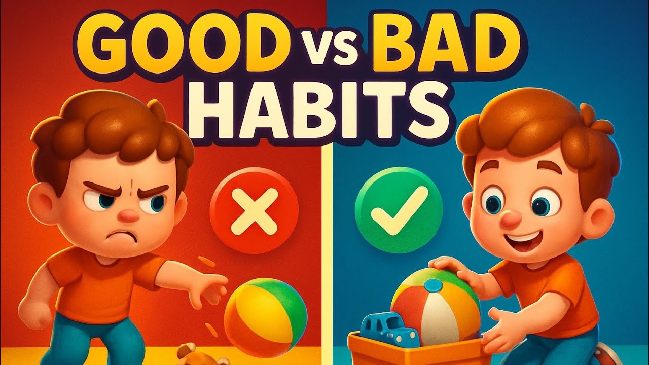 Good Habits vs Bad Habits for Kids | Fun 3D Learning Animation | Edu Kid Galaxy 