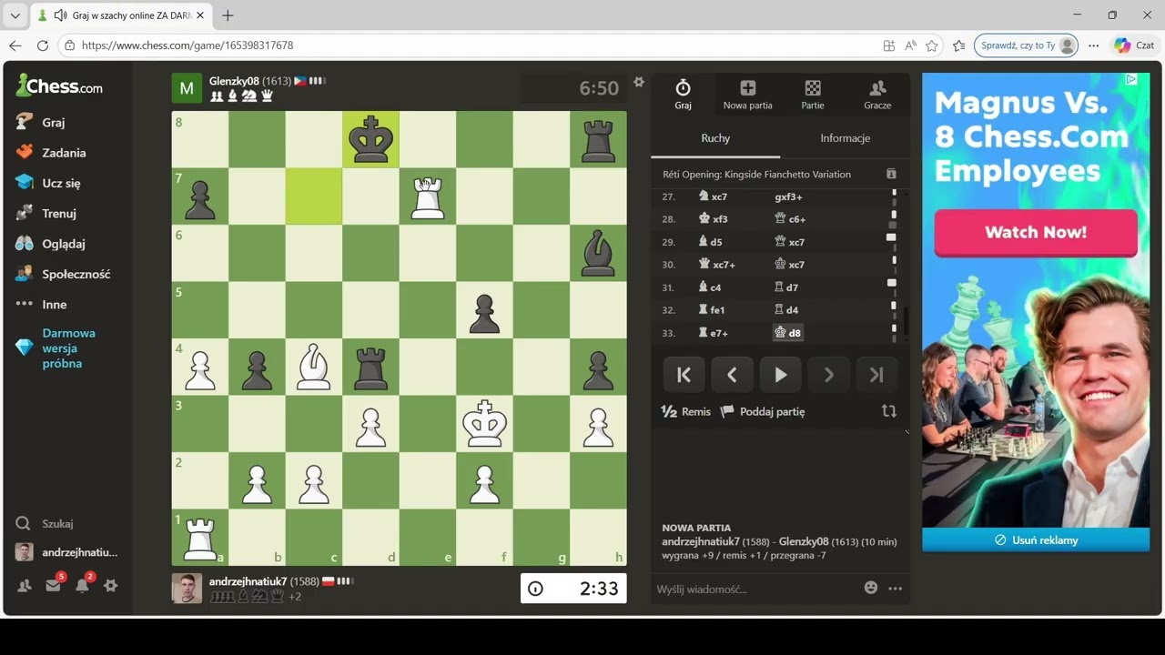 Droga do 1600 elo, chess.com #45