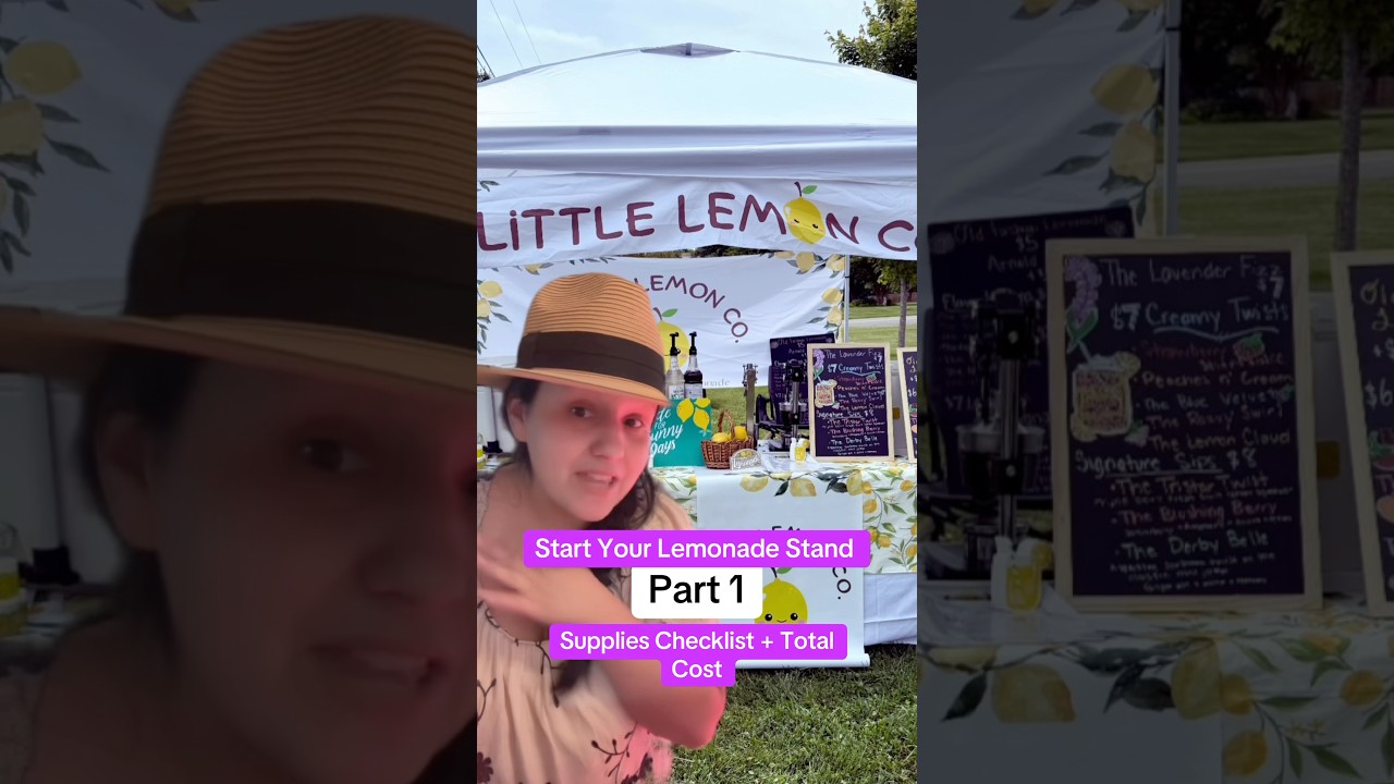 How to Start a Lemonade Stand | Part 1: Supplies & Startup Cost 💰🍋 #lemonadestand #smallbiztips