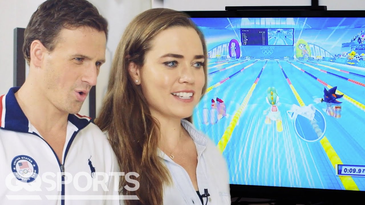 Ryan Lochte & Team USA Swimmers Play 'Mario & Sonic at The Olympic Games' | GQ Sports