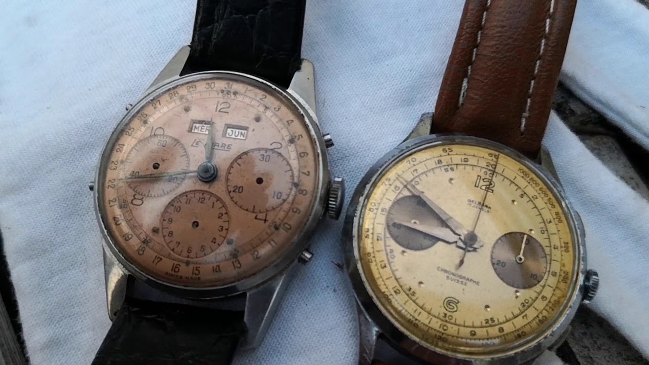 🔝Watches 🇨🇭cronografos vintages✈️ Le Phare Valjoux 72c & Landeron 43 Delbana✔️
