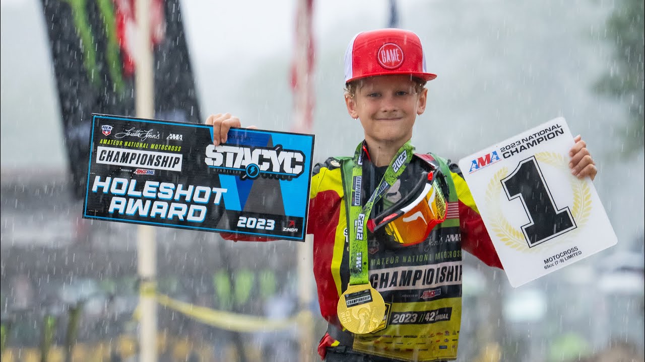 CHAMPION🏆 RECAP- 2023 Loretta Lynn’s Amateur Motocross Champion in the 65cc 7-9 limited class.