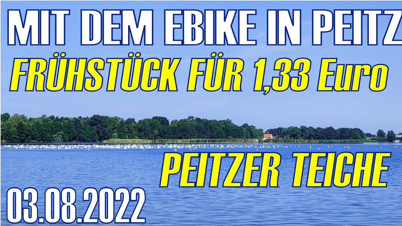 EBIKE Runde nach Peitz mit Frühstück für 1,33 EURO - Rückfahrt an den Peitzer Teichen - August 2022