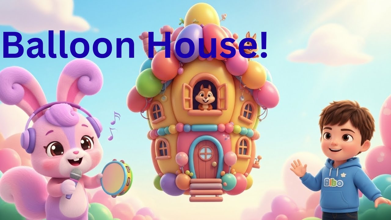 Little Squirrel’s Balloon House | Fun Kids Rhyme | Bibo Worlds
