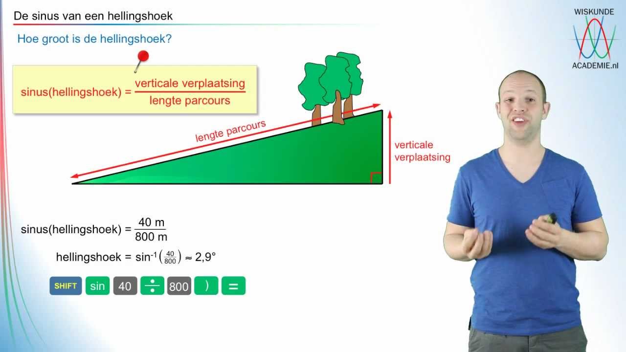 Hoe bereken je een hoek met de sinus? (havo/vwo 3) - WiskundeAcademie