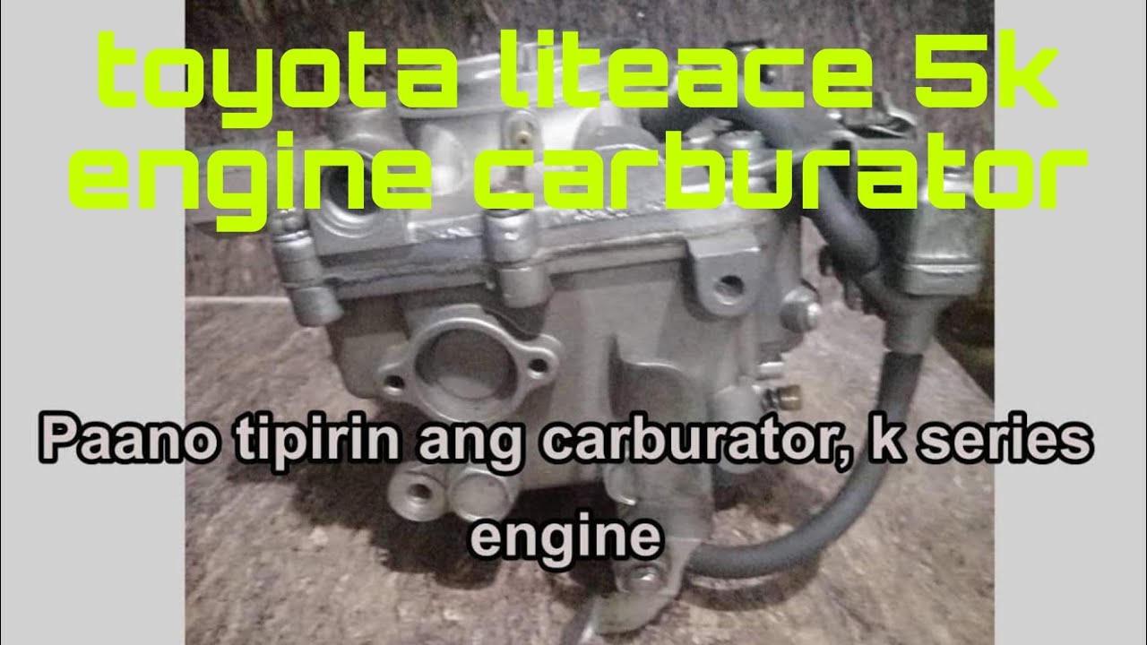 toyota k engine series how to change main jet
