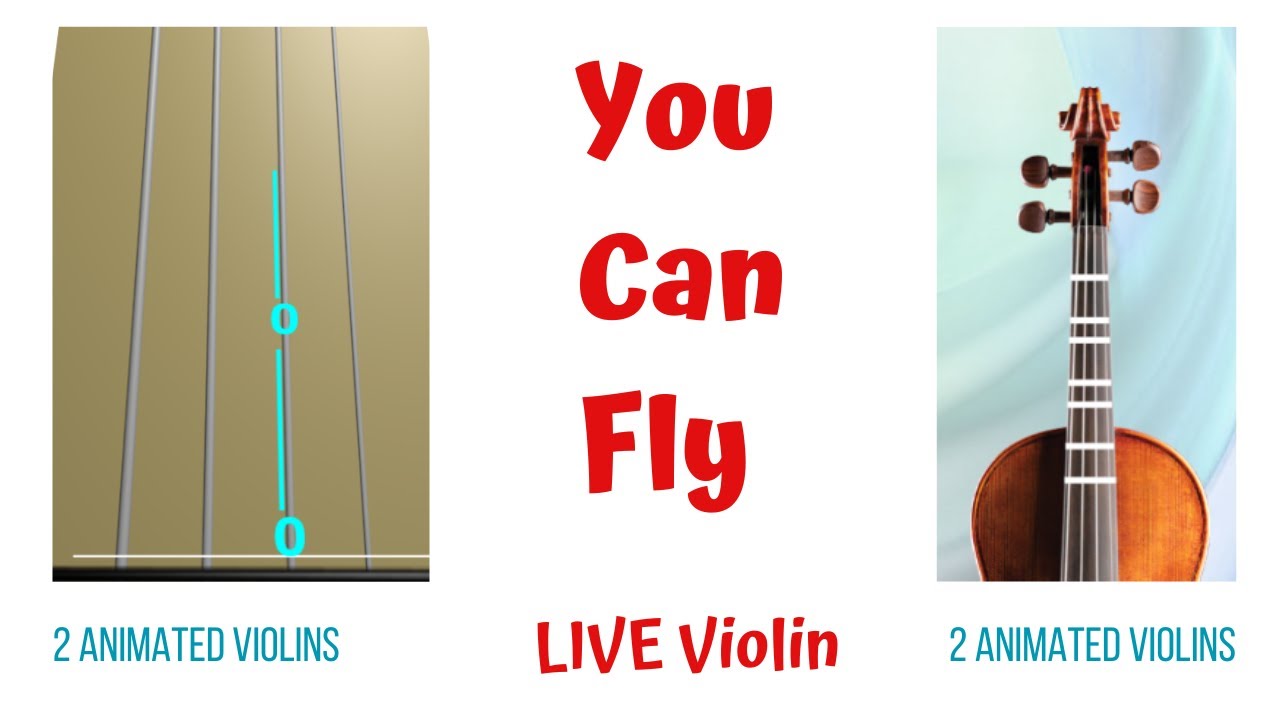 YOU CAN FLY 💫 from Peter Pan — LIVE Violin Cover & Tutorial | Animated Violins (TAB & FINGERBOARD)
