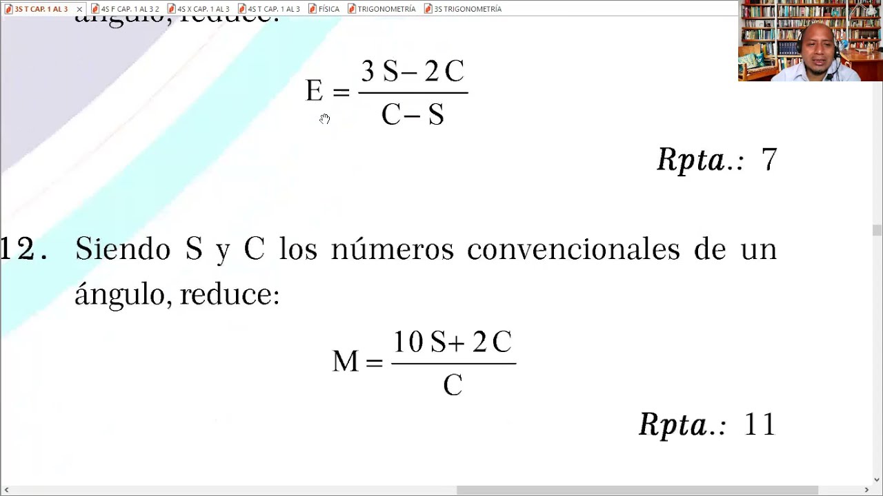 SISTEMA DE MEDICIÓN ANGULAR II, TRIGONOMETRÍA CAP2 3ERO SEC IBIM TRENTO 2021
