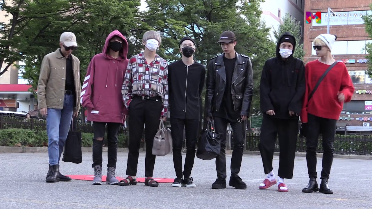 방탄소년단(BTS) 민낯으로 뮤직뱅크 출근