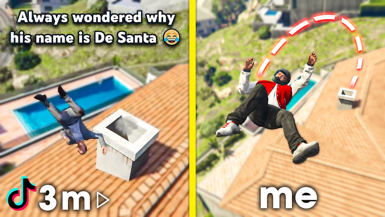I Tried VIRAL TikTok Stunts In GTA 5
