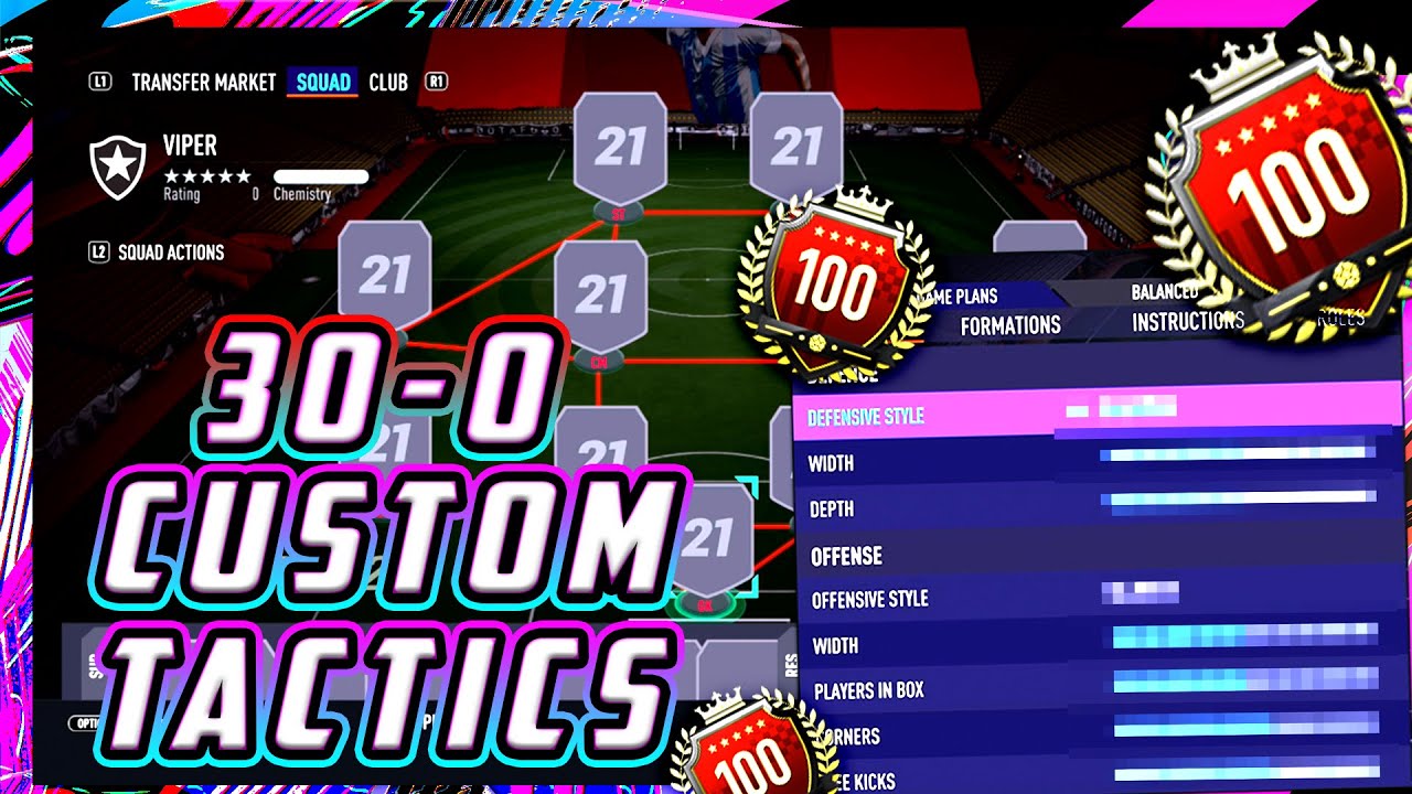 FIFA 21 30-0 T200 CUSTOM TACTICS AND INSTRUCTIONS | POST PATCH META CUSTOM TACTICS TO WIN MORE GAMES