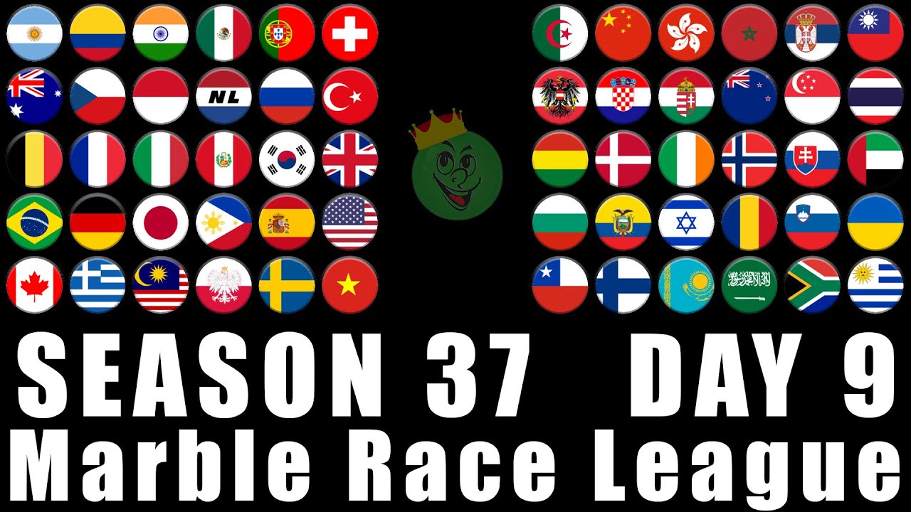 Marble Race League Season 37 Day 9 Marble Race in Algodoo / Marble Race King