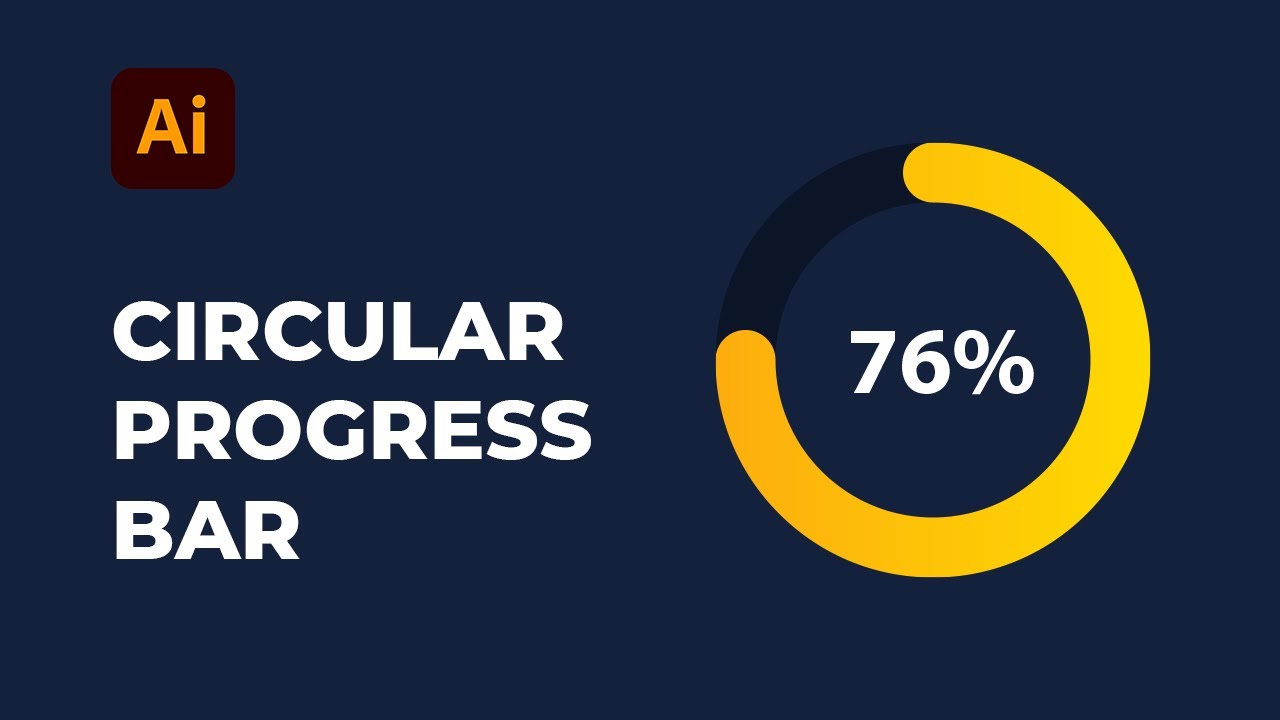 How to create a circular progress bar in adobe illustrator
