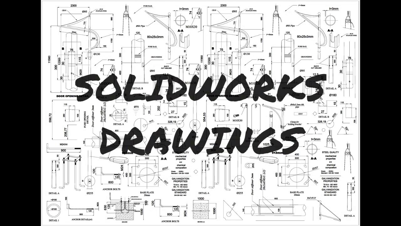 Simple lighting pole drawing in solidworks