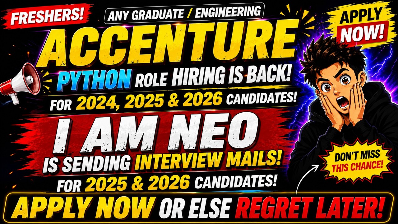 Accenture Python Hiring is Back | Accenture Custom Software Engineer Hiring 2026 | IamNeo  Hiring