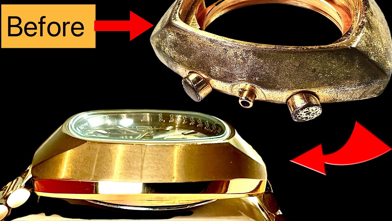 Gold plating omega jedi seamaster tv case - watch restoration