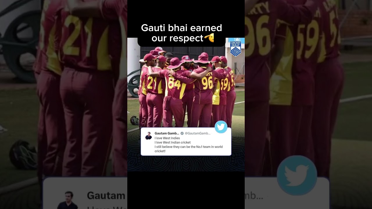 Gautam ghambhir tweet for west-indies cricket team❤️🫡 #cricket #shorts #cricketshorts