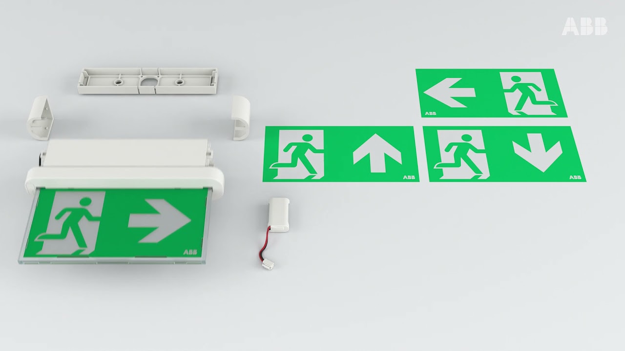 Movion® Emergency Lighting - How to install: Escape Route signalisation surface mounted ceiling/wall