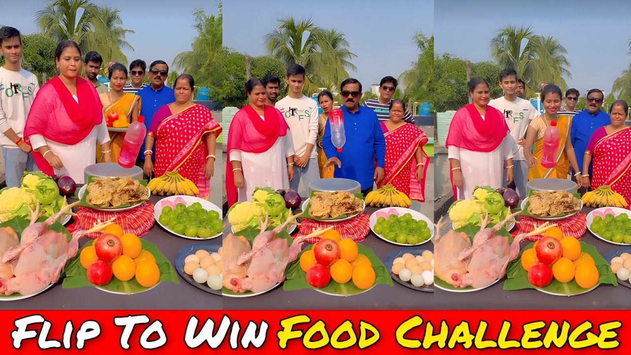 Bottle Flip Game – Flip To Win Food Challenge 🔥| বোতল উল্টানোর খেলা 😛/ SK Challenge Video