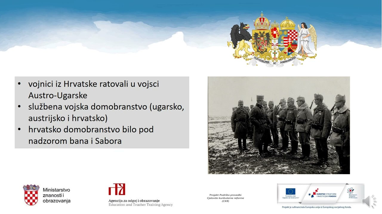 Povijest 3. razred SŠ  - Hrvati u Prvom svjetskom ratu