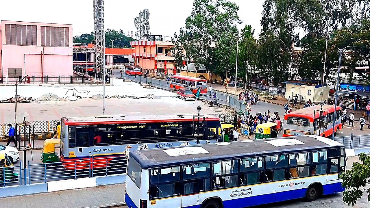Ksrtc majestic bus station and bmtc majestic bus station 